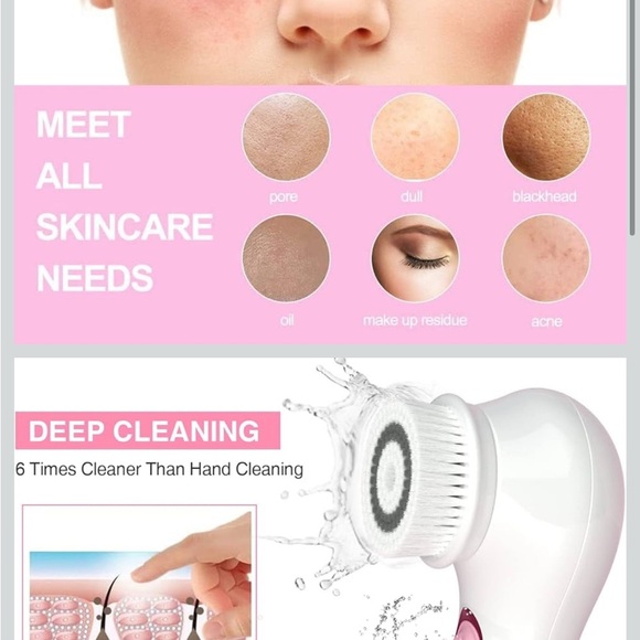 TOUCHBeauty Spin Brush Face Cleanser with 3 Brush Heads (D04) - Picture 2 of 3